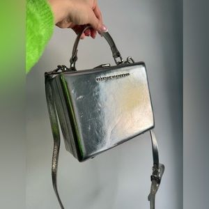 Brandon Blackwood silver metallic trunk